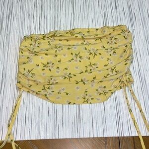 Faded ruse sunflower tube top